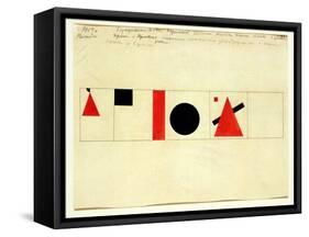 Design for the Speaker's Rostrum, 1919-Kasimir Malevich-Framed Stretched Canvas