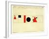 Design for the Speaker's Rostrum, 1919-Kasimir Malevich-Framed Giclee Print