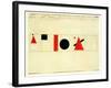 Design for the Speaker's Rostrum, 1919-Kasimir Malevich-Framed Giclee Print