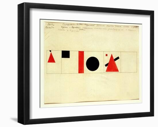 Design for the Speaker's Rostrum, 1919-Kasimir Malevich-Framed Giclee Print