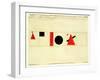 Design for the Speaker's Rostrum, 1919-Kasimir Malevich-Framed Giclee Print