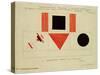 Design for the Speaker's Rostrum, 1919-Kasimir Malevich-Stretched Canvas