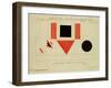 Design for the Speaker's Rostrum, 1919-Kasimir Malevich-Framed Giclee Print