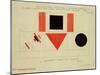 Design for the Speaker's Rostrum, 1919-Kasimir Malevich-Mounted Giclee Print