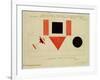 Design for the Speaker's Rostrum, 1919-Kasimir Malevich-Framed Giclee Print