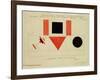 Design for the Speaker's Rostrum, 1919-Kasimir Malevich-Framed Giclee Print