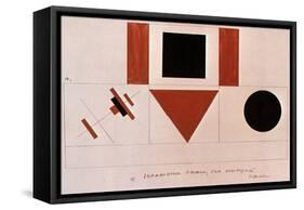 Design for the Speaker's Rostrum, 1919-Kazimir Malevich-Framed Stretched Canvas