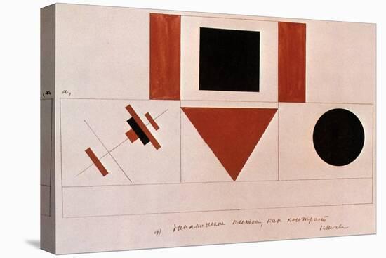 Design for the Speaker's Rostrum, 1919-Kazimir Malevich-Stretched Canvas