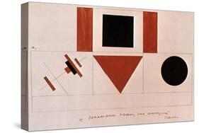 Design for the Speaker's Rostrum, 1919-Kazimir Malevich-Stretched Canvas