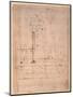 Design for the Tomb of Pope Julius Ii (1453-1513) (Brown Ink on Paper) (Verso)-Michelangelo Buonarroti-Mounted Giclee Print