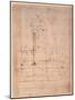 Design for the Tomb of Pope Julius Ii (1453-1513) (Brown Ink on Paper) (Verso)-Michelangelo Buonarroti-Mounted Giclee Print