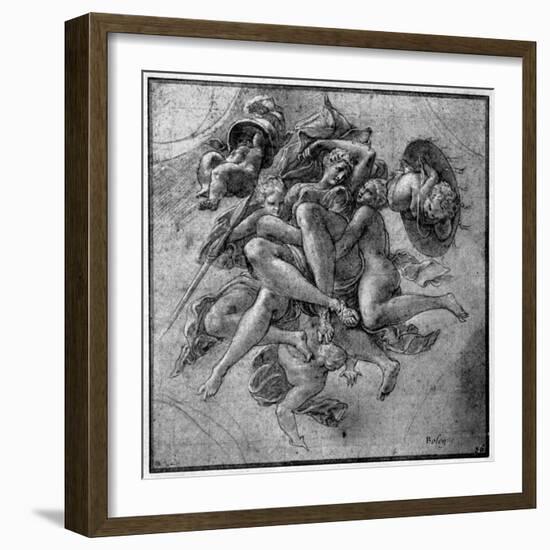 Design for the Ulysses Gallery, Fontainebleau, C1540S-Francesco Primaticcio-Framed Giclee Print
