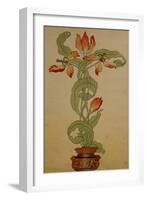 Design for Tulips in a Plant Pot, Circa 1897-Adler & Sullivan-Framed Giclee Print