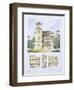 Design from 'Town and Country Houses Based on the Modern Houses of Paris', C.1864 (Colour Litho)-Leblanc-Framed Premium Giclee Print