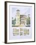 Design from 'Town and Country Houses Based on the Modern Houses of Paris', C.1864 (Colour Litho)-Leblanc-Framed Giclee Print