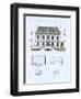 Design from 'Town and Country Houses Based on the Modern Houses of Paris', C.1864 (Colour Litho)-Leblanc-Framed Giclee Print