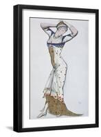 Design of a Modern Dress, 1910S-Léon Bakst-Framed Giclee Print