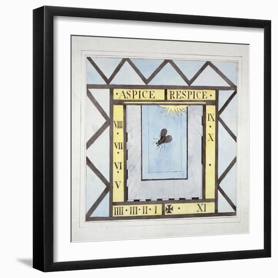 Design of a Sundial at St Olave, Bermondsey, London, C1825-null-Framed Giclee Print