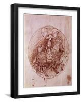 Design of Alfonso of Aragon's Medal-Antonio Pisanello-Framed Giclee Print