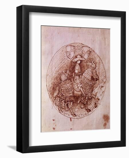 Design of Alfonso of Aragon's Medal-Antonio Pisanello-Framed Premium Giclee Print