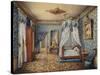 Design of Bedroom, 1844, Watercolour by Leger, France, 19th Century-null-Stretched Canvas