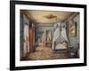 Design of Bedroom, 1844, Watercolour by Leger, France, 19th Century-null-Framed Giclee Print