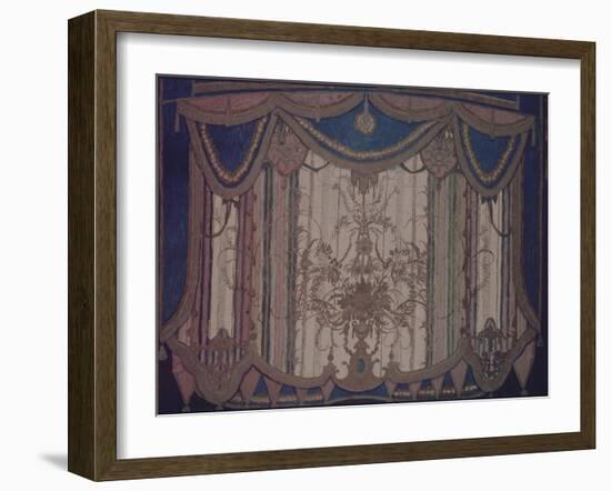 Design of Curtain for the Theatre Play the Masquerade by M. Lermontov, 1917-Alexander Yakovlevich Golovin-Framed Giclee Print