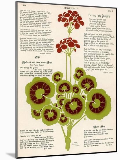 Design of Geraniums (Pelargoniums)-null-Mounted Photographic Print