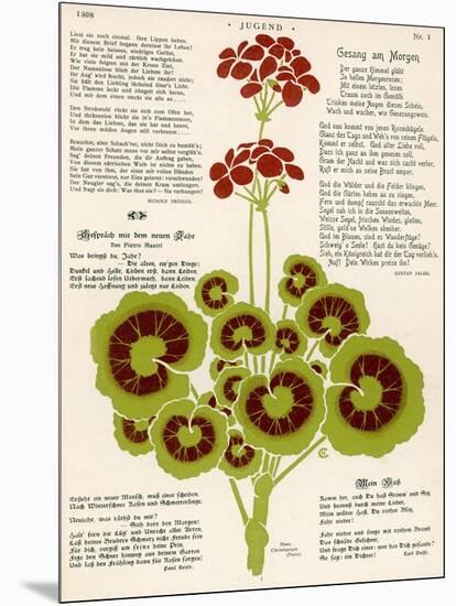 Design of Geraniums (Pelargoniums)-null-Mounted Photographic Print