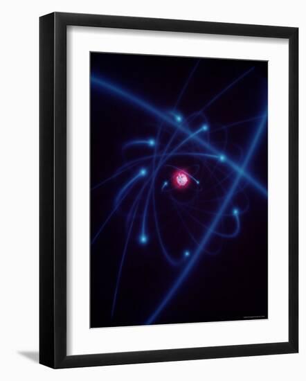 Design of the Atom Created in a Lab at Columbia University-Fritz Goro-Framed Photographic Print