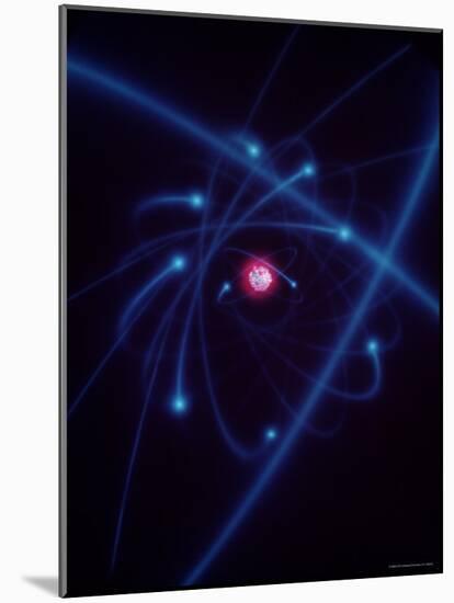 Design of the Atom Created in a Lab at Columbia University-Fritz Goro-Mounted Photographic Print