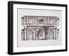 Design of the George Hall (Great Throne Hal) in the Winter Palace, 1796-Giacomo Antonio Domenico Quarenghi-Framed Giclee Print