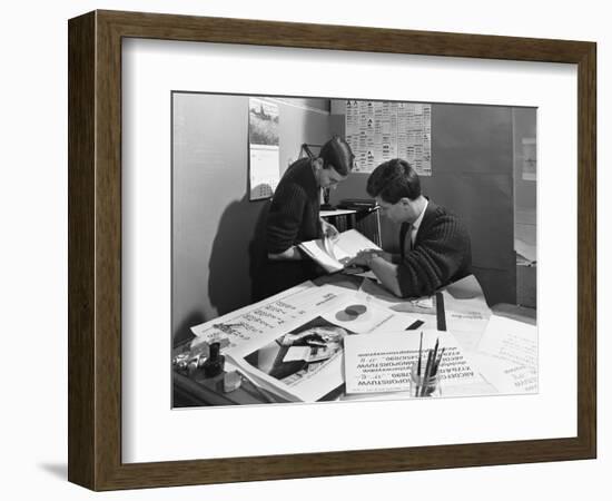 Design Room at a Printing Company, Mexborough, South Yorkshire, 1959-Michael Walters-Framed Photographic Print