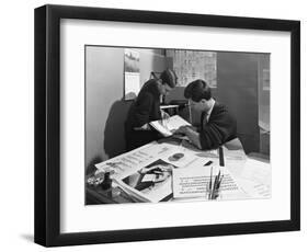 Design Room at a Printing Company, Mexborough, South Yorkshire, 1959-Michael Walters-Framed Photographic Print