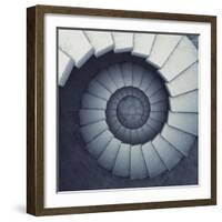 Design Spiral Staircase Made Of Concrete-FreshPaint-Framed Art Print