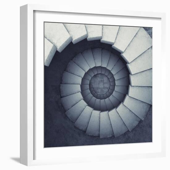 Design Spiral Staircase Made Of Concrete-FreshPaint-Framed Art Print