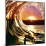 Design Template with Underwater Part and Sunset Skylight Splitted by Waterline-Willyam Bradberry-Mounted Photographic Print