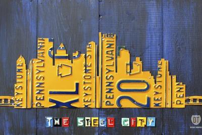 Pittsburgh Skyline License Plate Art