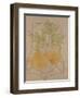 Design with Fig and Vine Leaves and a Sinuous Art Nouveau Motif in the Background.-Koloman Moser-Framed Giclee Print