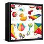 Design with Many Toys-Daniel Cole-Framed Stretched Canvas