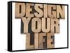 Design Your Life-PixelsAway-Framed Stretched Canvas