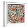 Designed Background. Digital Collage Made Of Newspaper Clippings-donatas1205-Framed Art Print