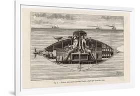 Designed by Claude Goubet in 1885: The First Electrically Powered Submarine-Poyet-Framed Art Print