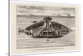 Designed by Claude Goubet in 1885: The First Electrically Powered Submarine-Poyet-Stretched Canvas