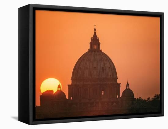 Designed by Michelangelo, the Dome of St. Peters Basilica Dominates Vatican City's Skyline., 1971 (-Ted Spiegel-Framed Stretched Canvas