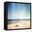 Designed Retro Photo: Sunny Day on the Beach-donatas1205-Framed Stretched Canvas