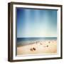 Designed Retro Photo: Sunny Day on the Beach-donatas1205-Framed Photographic Print