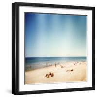 Designed Retro Photo: Sunny Day on the Beach-donatas1205-Framed Photographic Print