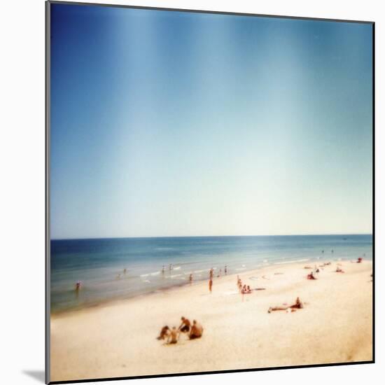 Designed Retro Photo: Sunny Day on the Beach-donatas1205-Mounted Photographic Print