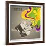 Designed With Retro Camera-Rashomon-Framed Art Print